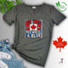 Eco-friendly Canadian t-shirt with red maple leaf design.