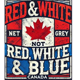 Canadian colours: Red and White pride, not Blue.